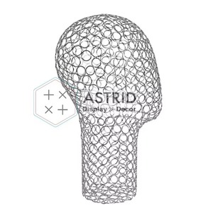 Modern Metal Wire Head <b>Display</b> Stand in Black Gold Silver for Garment Showcases - Product Image 5