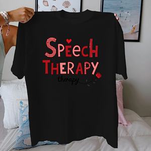 T-shirt pour femme en pur coton d'orthophonie coupe confortable - Product Image 1