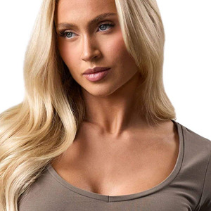 Haut court à manches longues pour femme, coupe ajustée, extensible, style décontracté et sportif, avec logo frontal, 100% coton doux et respirant - Product Image 5