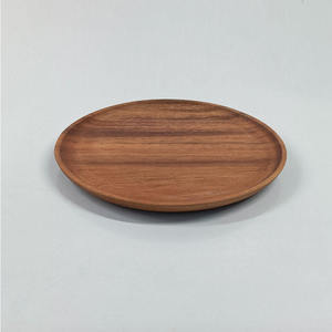 Handmade Premium Wooden Charger <b>Plate</b> with Stand Classic Design Featuring Rustic Mango Wood Grain and Emerald Decorations - Product Image 3