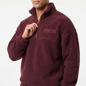 Custom Winter Wear <b>Men</b> <b>Sherpa</b> Fleece Tracksuit Relaxed Fit Drop Shoulder Warm <b>Hoodie</b> Jogger Set Wholesale Manufacturer - Product Image 2
