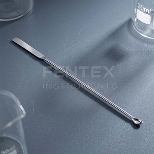 Cuchara de Laboratorio de Acero Inoxidable de Doble Cabeza, Espátula Raspadora Recta para Medicamentos - Product Image 2