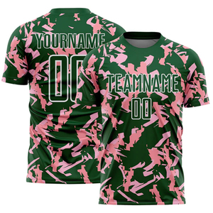 ชุดกีฬาลายพรางพิมพ์ลายแบบซับลิเมชั่น ผ้าโพลีเอสเตอร์ตาข่าย 240 GSM เสื้อฟุตบอลและกางเกงขาสั้น ชุดฟุตบอลพร้อมโลโก้สั่งทำ - Product Image 4