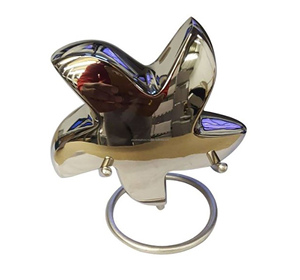 Urna de estrella de aluminio de estilo moderno con Acabado niquelado Diseño elegante de alta calidad con soporte de alambre para servicios funerarios - Product Image 5