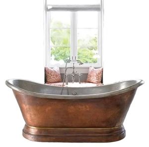 Pure Copper <b>Bath</b> Tub Handmade Antique Free Standing Skirted Base Modern Pure Copper <b>Bath</b> Tub Handmade Antique Free Standing - Product Image 4