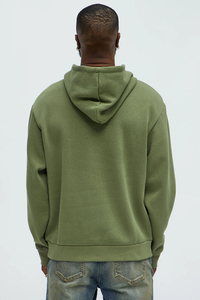 Sweat-shirts pour hommes de haute qualité avec logo personnalisé, 400 g, 100 % coton, molleton épais, coupe classique, grande taille, hiver, broderie perlée - Product Image 2