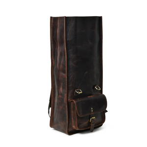 Vintage Genuine <b>Leather</b> Roll Top <b>Backpack</b> with Buckle Closure and <b>Laptop</b> Compartment Unisex Softback 20-39L Capacity - Product Image 5