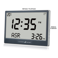 Horloge numérique islamique à grand écran FAJ-4001, horloge de prière musulmane, heures de prière, Ramadan, mosquée, horloge murale LCD, horloge d'appel à la prière