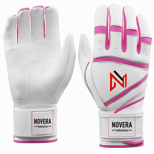 Wholesale Bulk Supplier Low MOQ <b>Baseball</b> Batting <b>Gloves</b> Adults Durable Leather Short Cuff Anti-Slip Softball <b>Gloves</b> Customized - Product Image 1