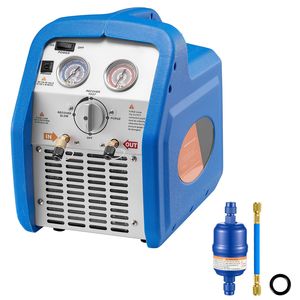 Machine de récupération de réfrigérant portable 3/4 HP 120V 60Hz - Récupération AC monocylindre pour liquides et vapeurs - Product Image 1