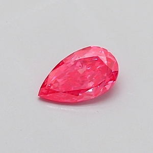 Diamant de laboratoire CVD rose vif fantaisie 0,33 ct VS1 taille poire coupe idéale, diamant non monté - Product Image 1