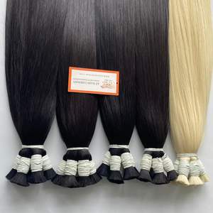 100% ผมดิบของคนผมสีดำและสีบลอนด์หนาผมสุขภาพดีและนุ่มนวลปลายผม - Product Image 3