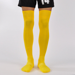 Chaussettes de football montantes orange respirantes de couleur unie pour adultes – Idéales pour l'été – Pour hommes et femmes - Product Image 2
