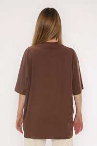 T-shirt oversize uni décontracté pour femme, haut long d'été, fournisseur OEM de t-shirts basiques et tendance pour femme en gros - Product Image 4