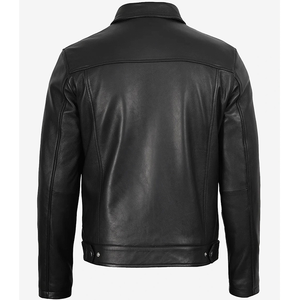 2026 OEM Hot Trending Genuine Black Cowhide Leather <b>Jacket</b> For Men's High Quality Low MOQ Plus-size Winter Fashion <b>Heated</b> <b>Jacket</b> - Product Image 2
