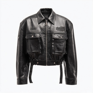 Veste en cuir de style Genz de haute qualité, très élégante et cool - Product Image 1