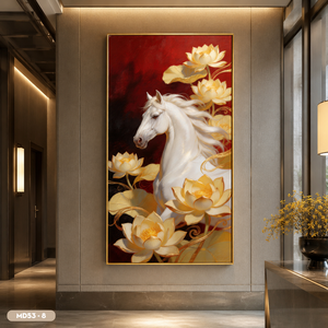 Peinture miroir Chevaux au galop de la marque HALO, artisanat mural peint à la main au Vietnam, décoration intérieure, fabriqué au Vietnam, produit très demandé - Product Image 4
