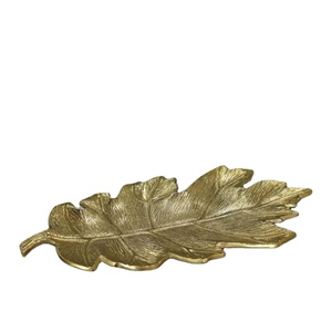 Hotels Supplies Brass Platter Serving Tray Common Design Large <b>Leaf</b> Platter Luxury Gold Tray for Decoration Wedding & Birthday - Product Image 6