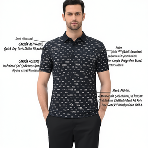 Camiseta Polo Deportiva de Secado Rápido Personalizada para Hombre, Diseño de Marca Propia, Muestra Gratuita, Fabricantes Profesionales de Golf - Product Image 3