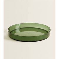 Assiettes en acier émaillé rondes incassables, grand plateau de service vert, ensemble portable pour le camping en plein air, vaisselle en émail de qualité alimentaire, assiette en métal