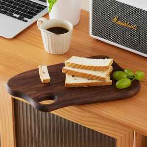 Tabla de cortar de madera de acacia, tabla de servir, tabla de cocina con mango de madera, bandeja colgante para queso y pan - Product Image 4