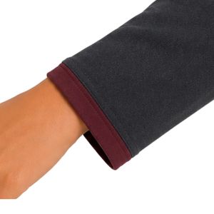 Ensemble de pyjama long à manches longues pour femme, couleur anthracite et bordeaux, avec cardigan court et pantalon large, doux, respirant, pour la détente et le sommeil, personnalisable - Product Image 6