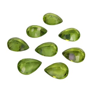 Piedras preciosas de peridoto verde natural en forma de pera, piedra de peridoto suelta para la fabricación de anillos, pendientes y joyería. - Product Image 1