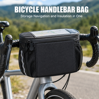 Sacoche de guidon de vélo résistante à l'eau avec fenêtre tactile pour téléphone en TPU, sacoche de rangement avant isolée pour vélo de route et VTT