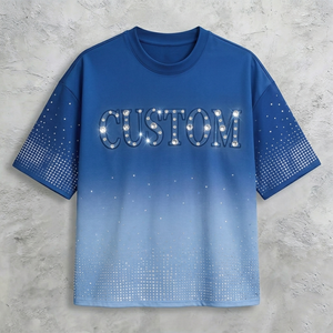 เสื้อยืด Ibex Custom Rhinestone วินเทจ ล้างสี ทรงโอเวอร์ไซส์ คอกลม แขนสั้น ผ้าฝ้าย 100% สำหรับทุกเพศ - Product Image 5
