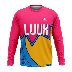 เสื้อผู้ชายแบบสั่งทำพิเศษ โพลีเอสเตอร์ 100% แขนยาว เป็นมิตรต่อสิ่งแวดล้อม แห้งเร็ว พิมพ์ลายโลโก้ด้านหน้า คอกลม เสื้อรัดรูป - Product Image 2