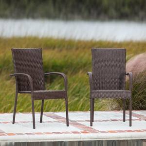 Top Selling Rattan Wicker Dining <b>Chair</b> Modern Design Apartment <b>Outdoor</b> Use Stacking <b>Chair</b> Waterproof Durable Wholesale Made - Product Image 4