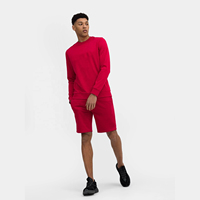 Ensemble coordonné personnalisable imprimé style urbain d'été pour homme : T-shirt classique et short assorti pour la gym, la course et un look décontracté 100 % coton