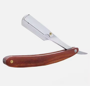 Navaja de Afeitar Profesional de Acero Inoxidable con Mango de Madera, Afeitadora Manual para Barba, Personalizable para Hombres - Product Image 6