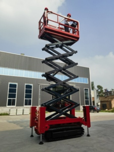 Nouvelle plateforme élévatrice mobile à ciseaux hydraulique électrique autopropulsée de 6 m, 8 m, 10 m, avec chenilles et câble - Product Image 3