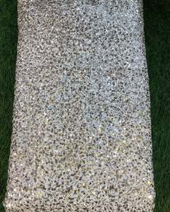 Custom Design Sequin Embroidery Fabric Luxury Beaded Lace Fabric African Fashion Dress Material - Product Image 4