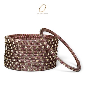 Fashion Jewelry Kashmiri Purple Wine Raindrop Glass Bangles Crystal Zircon Stones for Women Wedding <b>Wardrobe</b> Collection - Product Image 2