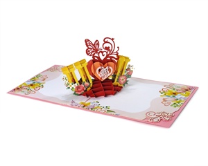 Cadeau personnalisé pour la Saint-Valentin avec carte de vœux 3D pop-up pour la Saint-Valentin pour dire Je t'aime - Product Image 6