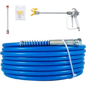 Kit Tubo Flessibile per Verniciatura Airless ad Alta Pressione 50ft 3600 psi con Asta di Prolunga da 8 Pollici e Ugello 517 per Macchine Spruzzatrici di Malta - Product Image 1