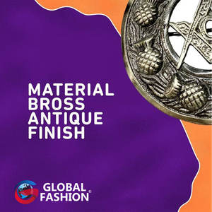 Broche de Kilt Escocés con Diseño de Cardo de 7 cm, Broche de Arpa Antiguo Personalizado al por Mayor para Hombres y Mujeres - Product Image 5