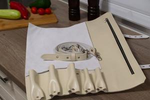 Sac à couteaux en cuir personnalisé, sac de chef en cuir, étui de rangement pour chefs LKR-0302 - Product Image 4