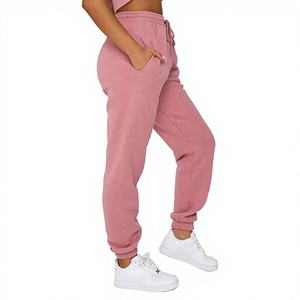 Pantalones deportivos personalizados de otoño/invierno, suaves, de forro polar, cálidos, holgados, para mujer, pantalones de chándal de algodón, pantalones jogger de pierna ancha para mujer - Product Image 1