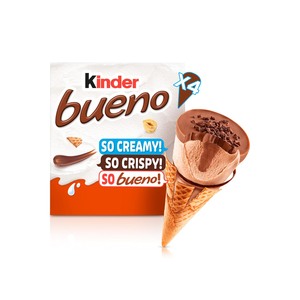 Coffret de 4 cornets de crème glacée Kinder Bueno Classic 62g, saveur chocolat noisette, cornets croustillants, dessert crémeux, collation glacée. - Product Image 3