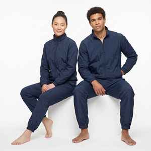 Custom Windproof Zipper Tracksuit <b>Nylon</b> Windbreaker Jacket & Jogger <b>Pants</b> Unisex Windproof Sports Set - Product Image 4