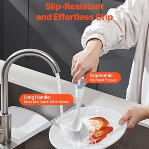 Spazzole curve con setole per la pulizia di pentole, padelle e lavelli - Product Image 4