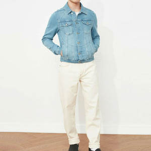 Nouvelle veste en jean tendance pour homme, 100% coton, écologique, respirante, décontractée, avec logo personnalisé sur le devant, pour la vente en ligne - Product Image 6