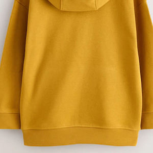 Sudaderas con capucha de forro polar personalizadas para niños a precio económico con bolsillos tipo canguro, color sólido con diseño de logotipo personalizado a precio económico para compras al por mayor. - Product Image 6