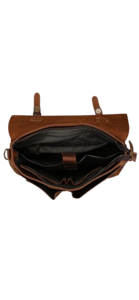 Classic <b>Leather</b> <b>Laptop</b> Briefcase Shoulder <b>Bag</b> Durable Office Business Style Unisex Handle Closure - Product Image 2