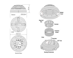 Detector de Humo y Calor 2 en 1 Direccionable con Certificación LPCB EN54, Sensor Dual para Sistema de Alarma contra Incendios Comercial - Product Image 4