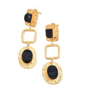 Pendientes Elegantes con Piedras Preciosas, Baño de Rodio y Joyería de Alta Calidad - Product Image 1