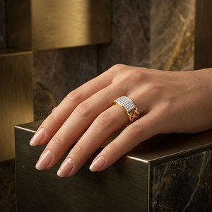 Bague de fiançailles et de mariage pour femme en or massif 14 carats avec diamant de laboratoire certifié IGI - Product Image 2